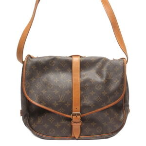 Louis Vuitton Saumur Monogram Leather Brown Shoulder Bag